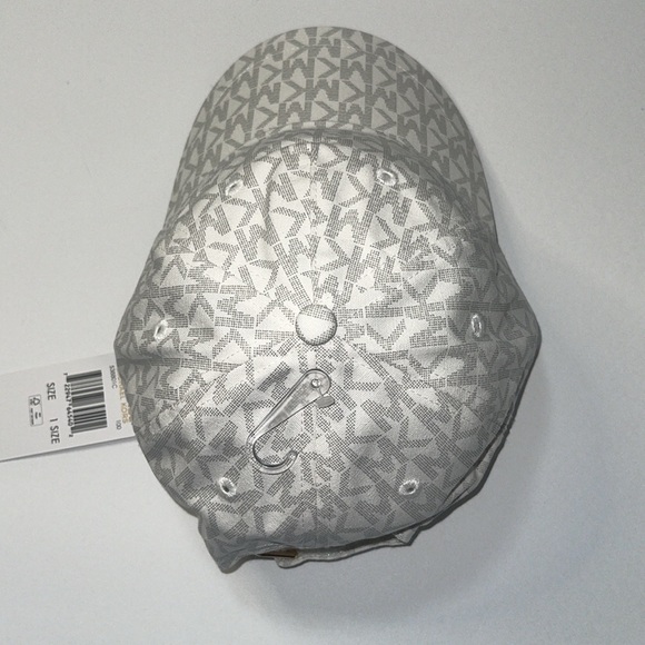 Michael Kors Signature MK Logo Baseball Cap Hat, White One Size.NWT - Picture 6 of 8